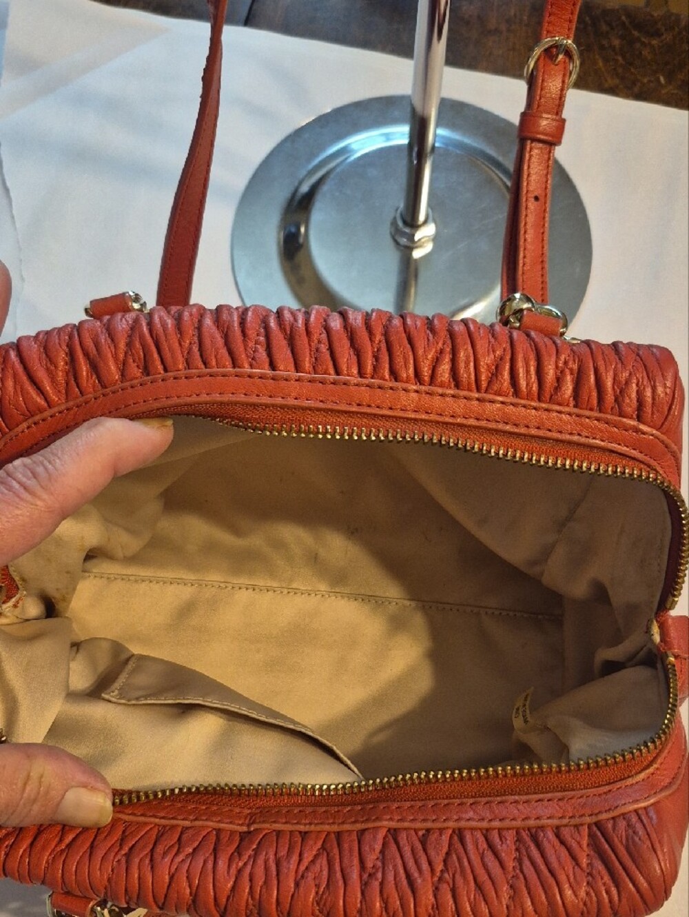 Coach MINI Coral Quilted Leather Shoulder Bag with Gold Hardware - Picture 9 of 10